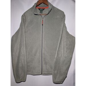 Woolrich Men's Size Large Fleece Full Zip Jacket Army‎ Green Adjustable Waist